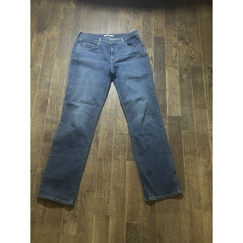 Levi's Women's 505 Straight Fit Jeans Size 14 32x34 Denim Blue Jeans